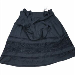 Francesca’s Blue Rain black dainty crochet skirt